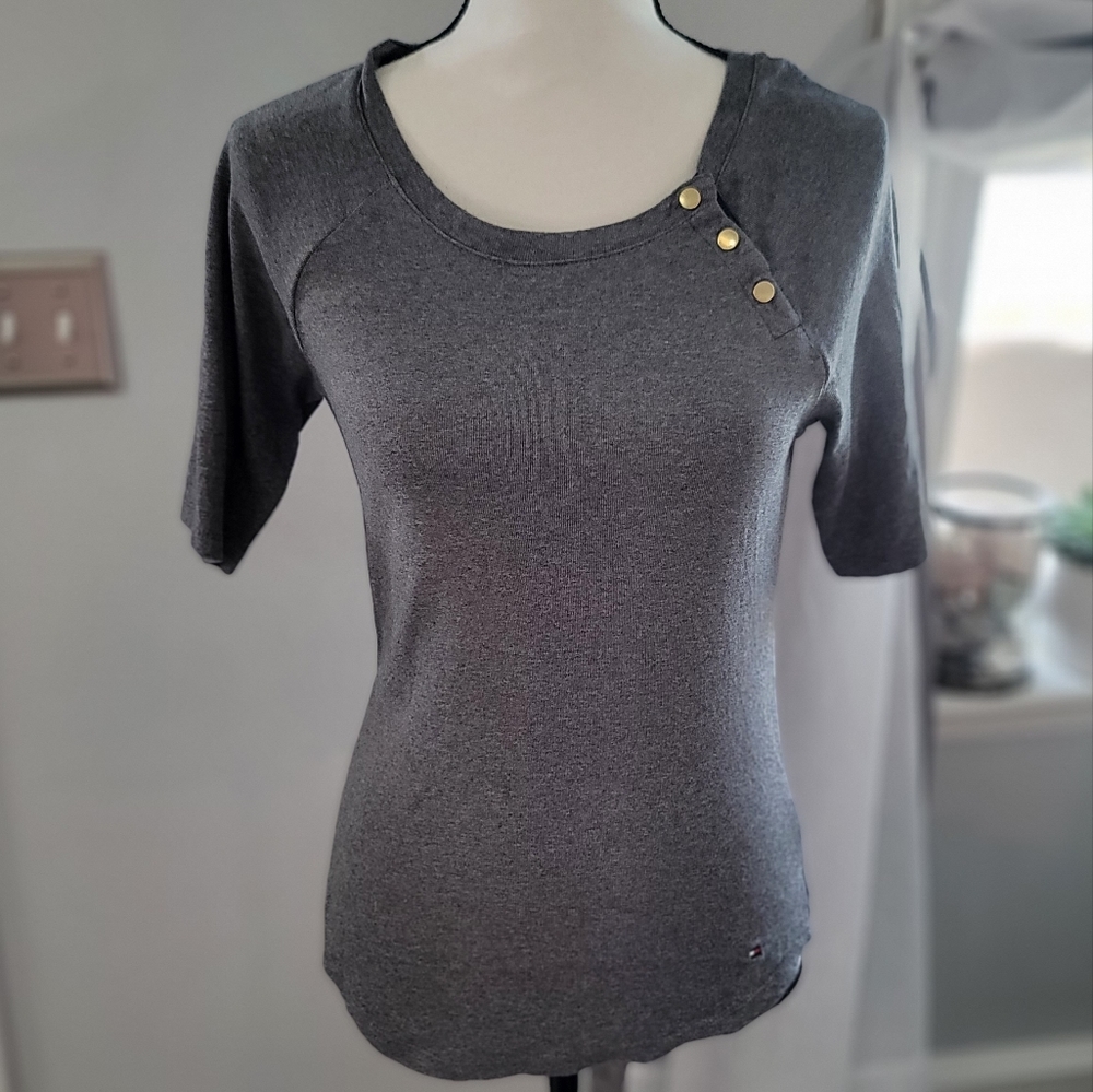 TOMMY HILFIGER Women's Small 3/4 Sleeved Blouse